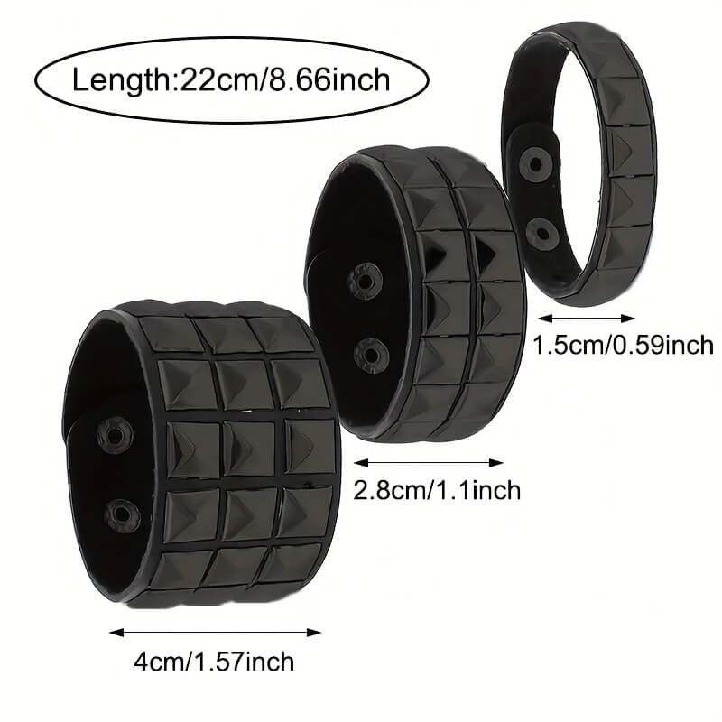 Black Punk Hip Hop Bracelet