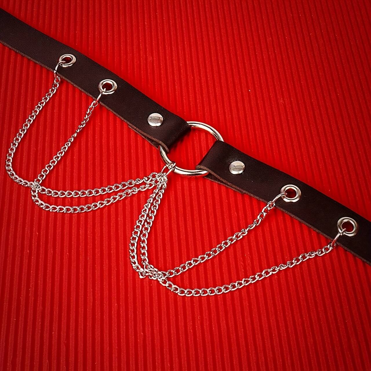 Gothic Choker with Circle Chain