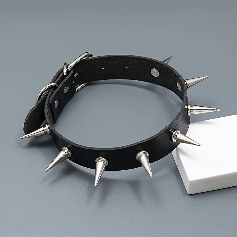 Gothic Rock with Studs Choker