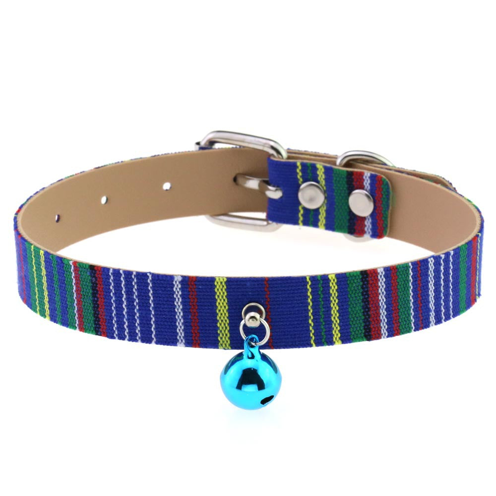 Punk Lovers Vintage Necklace Choker Pendant in Blue