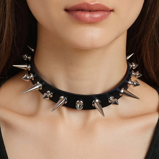 Punk Spiked Choker