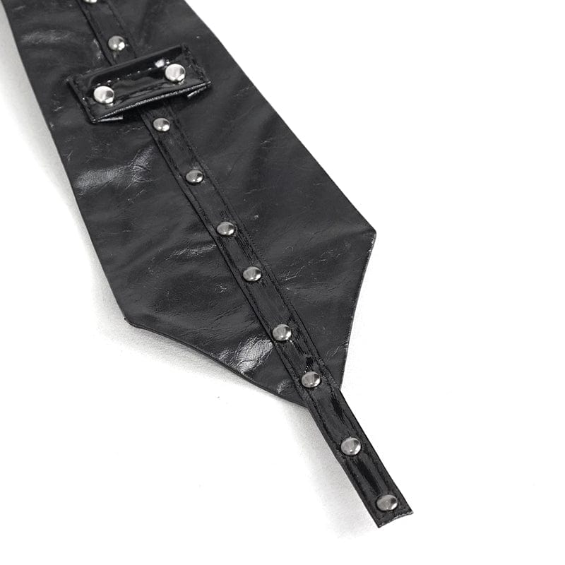 Women's Gothic Studded Faux Leather Tie with Choker - Punk Lovers