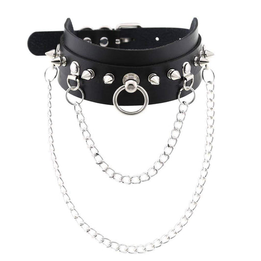 Women's Gothic Rivets&Chains Wide Chokers - Punk Lovers