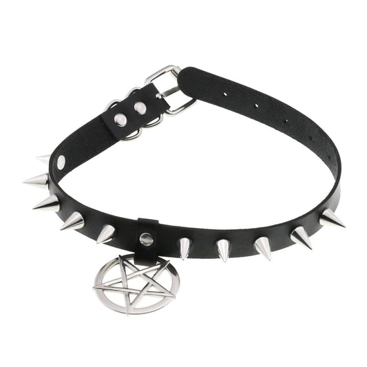 Women's Punk Star Studded Choker - Punk Lovers