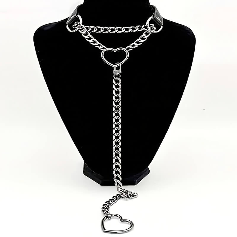 Punk Heart Chain Collar - Punk Lovers
