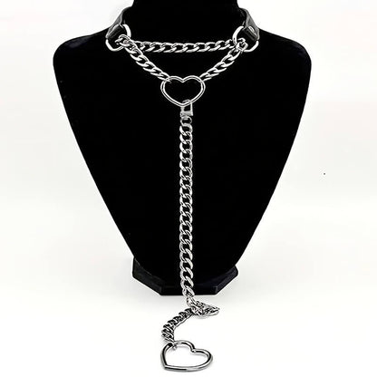 Punk Heart Chain Collar - Punk Lovers