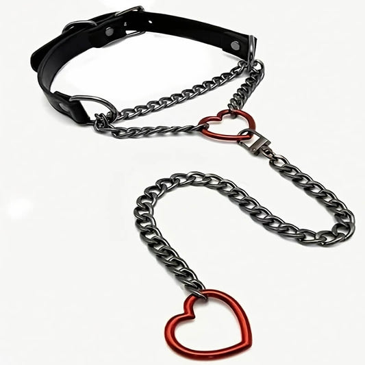 Punk Heart Chain Collar - Punk Lovers