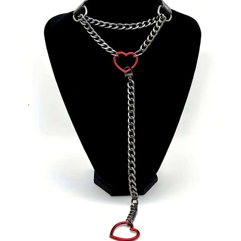 Punk Heart Chain Collar - Punk Lovers