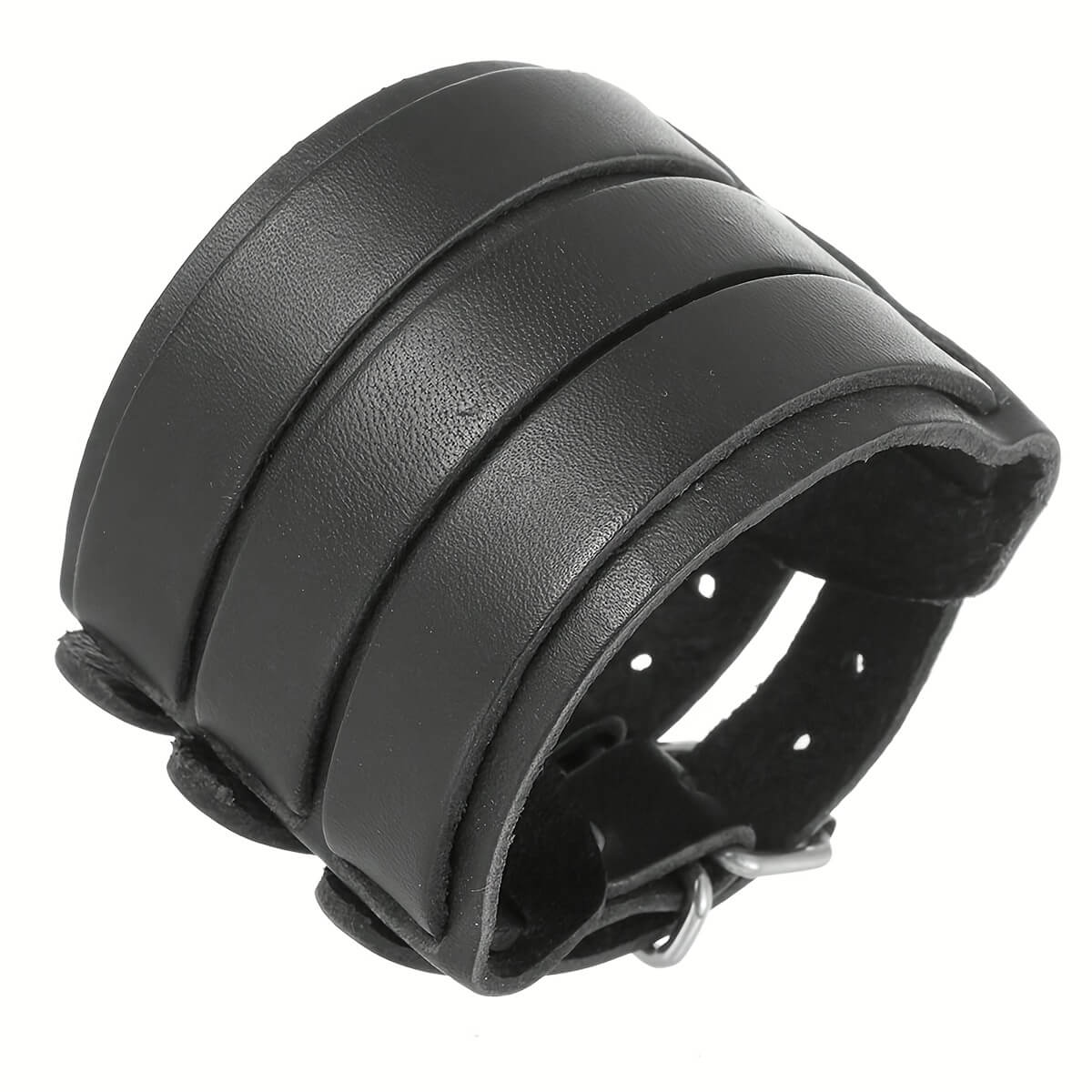 Punk Layer Wide PU Leather Bracelet - Punk Lovers