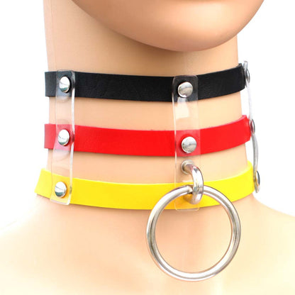 Punk Geometric Spike Ring Choker - Green | Punk Lovers