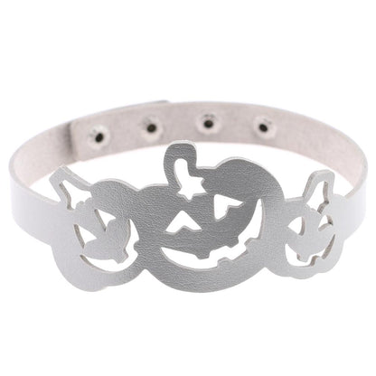 Hollow Pumpkin Necklace Choker - Silver - Punk Lovers