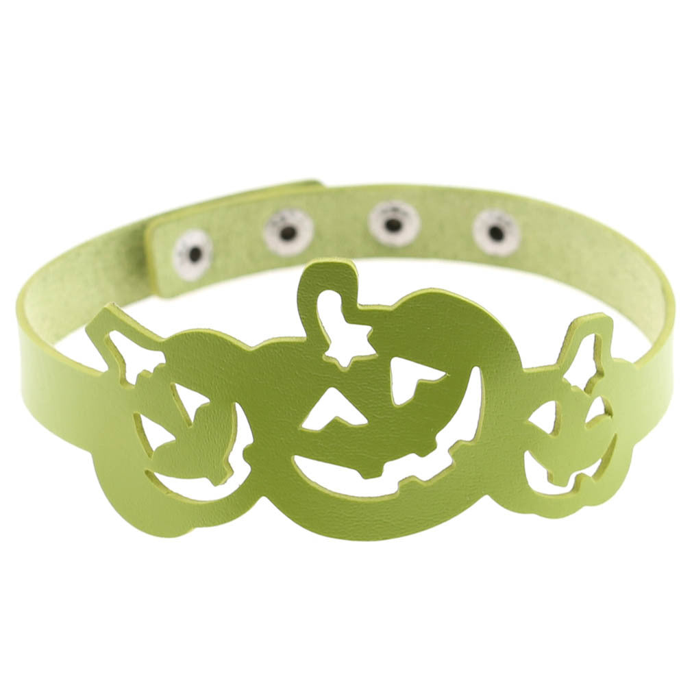 Hollow Pumpkin Necklace Choker - Green - Punk Lovers