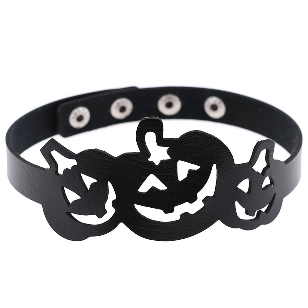 Hollow Pumpkin Necklace Choker - Black - Punk Lovers