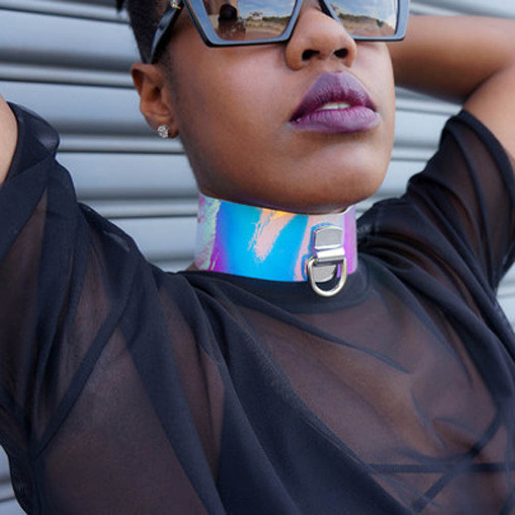 Gothic V-Shape Rhinestone Choker - 粉彩 | Punk Lovers