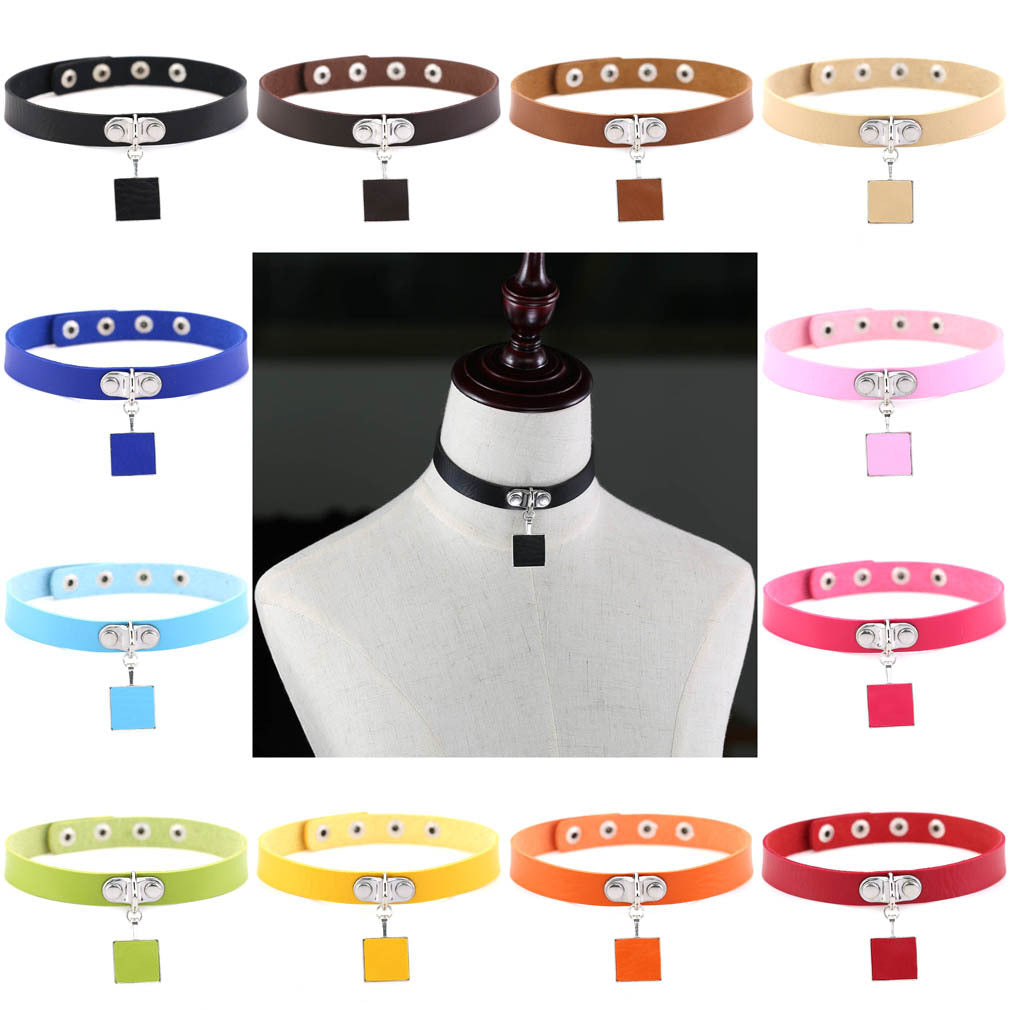 Gothic Metal Chain Choker Necklace - Red | Punk Lovers