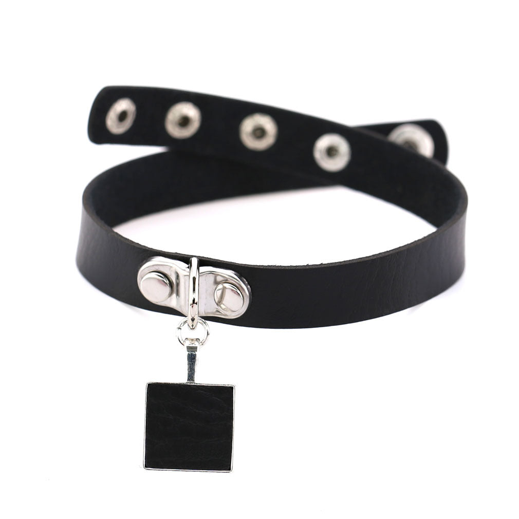 Gothic Metal Chain Choker Necklace - Purple | Punk Lovers