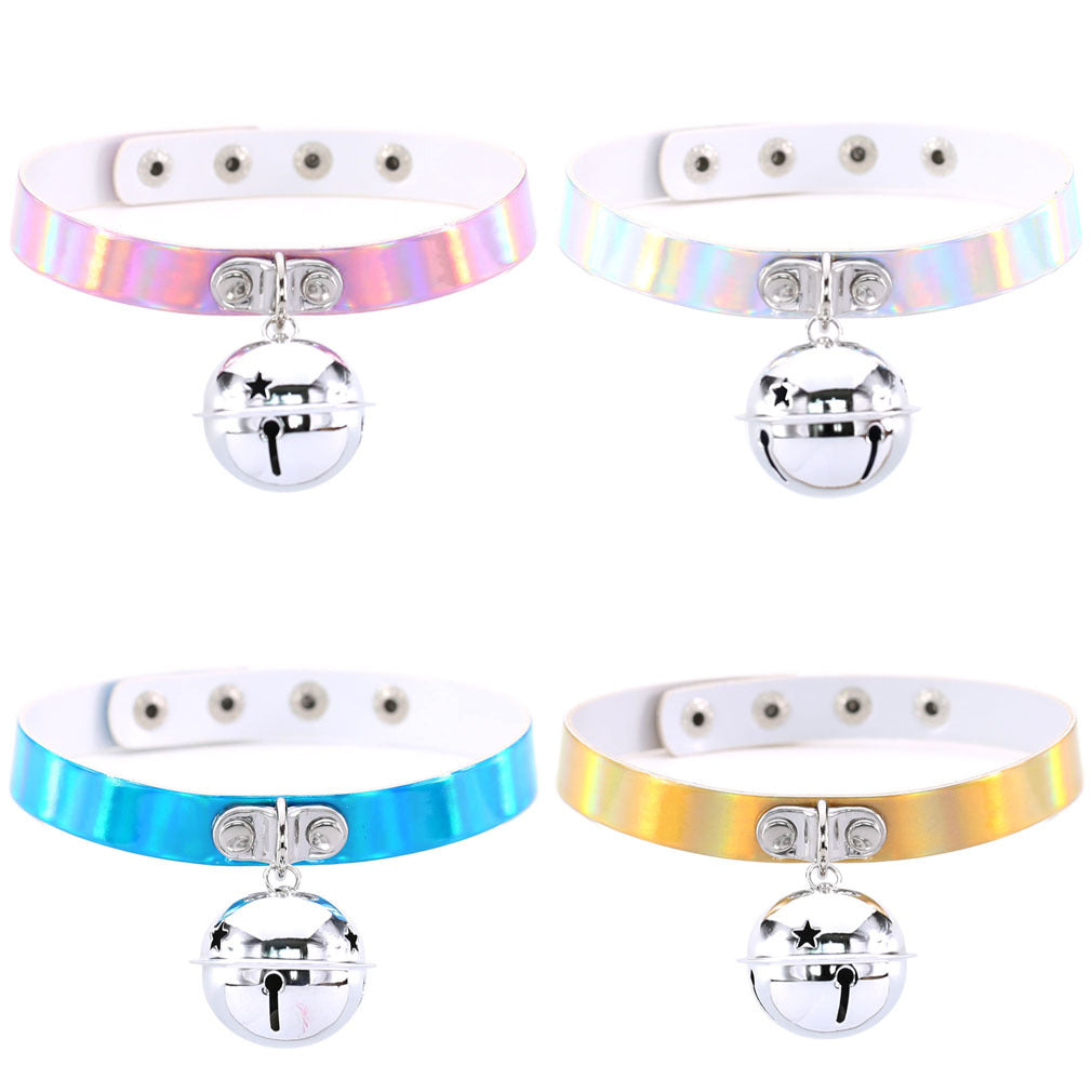 Iridescent Bell Choker Necklace - Punk Lovers Gothic Jewelry
