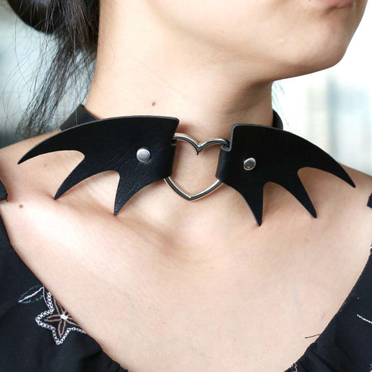 Punk Rock Triple Ring Leather Choker - Yellow | Punk Lovers