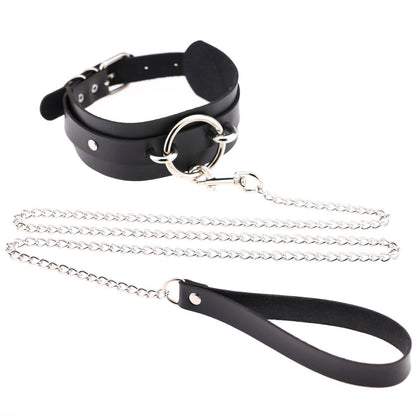 Round Ring PU Leather Choker - Punk Lovers Gothic Jewelry