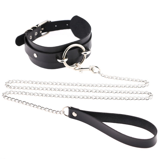 Round Ring PU Leather Choker - Punk Lovers Gothic Jewelry