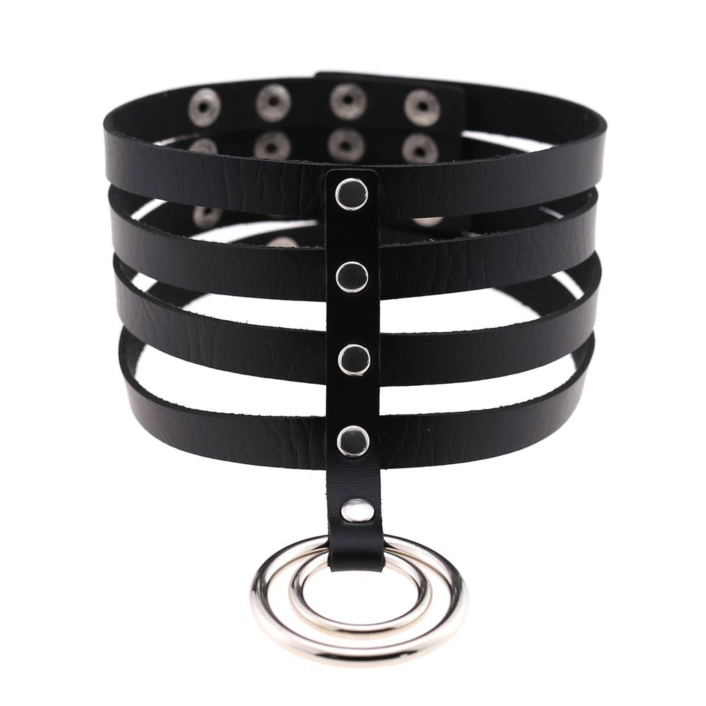 Punk Velvet Rhinestone Necklace - Black | Punk Lovers