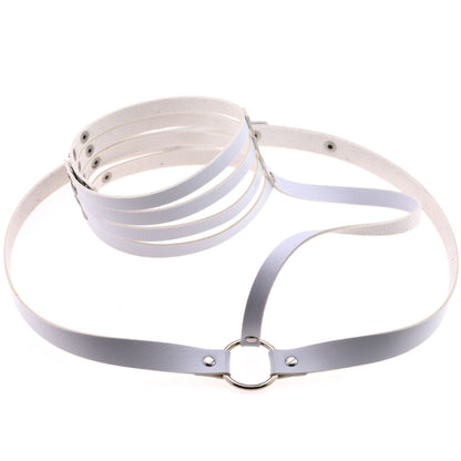 Gothic V-Shape Rhinestone Choker - Orange | Punk Lovers