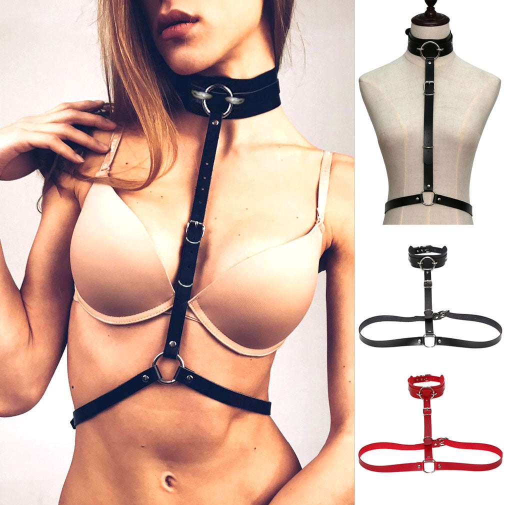 PU Leather Waist Chain Belt Choker - Punk Lovers Gothic Jewelry