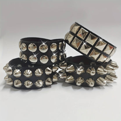 4 Pcs Exaggerated Rivet Creative Punk Bracelet - Punk Lovers