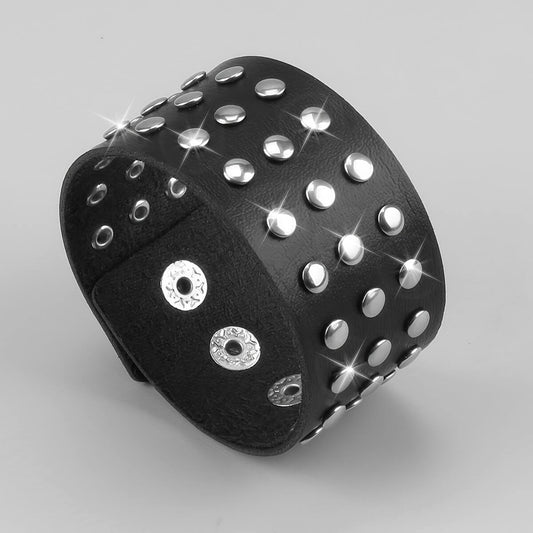 Gothic Punk Simple Round Stud Bracelet