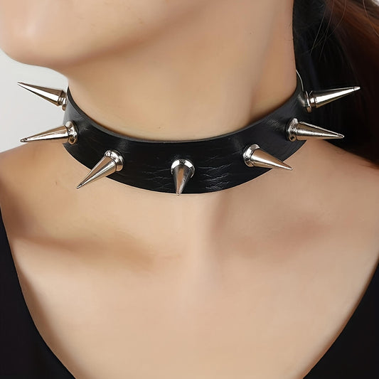 Gothic Rock with Studs Choker