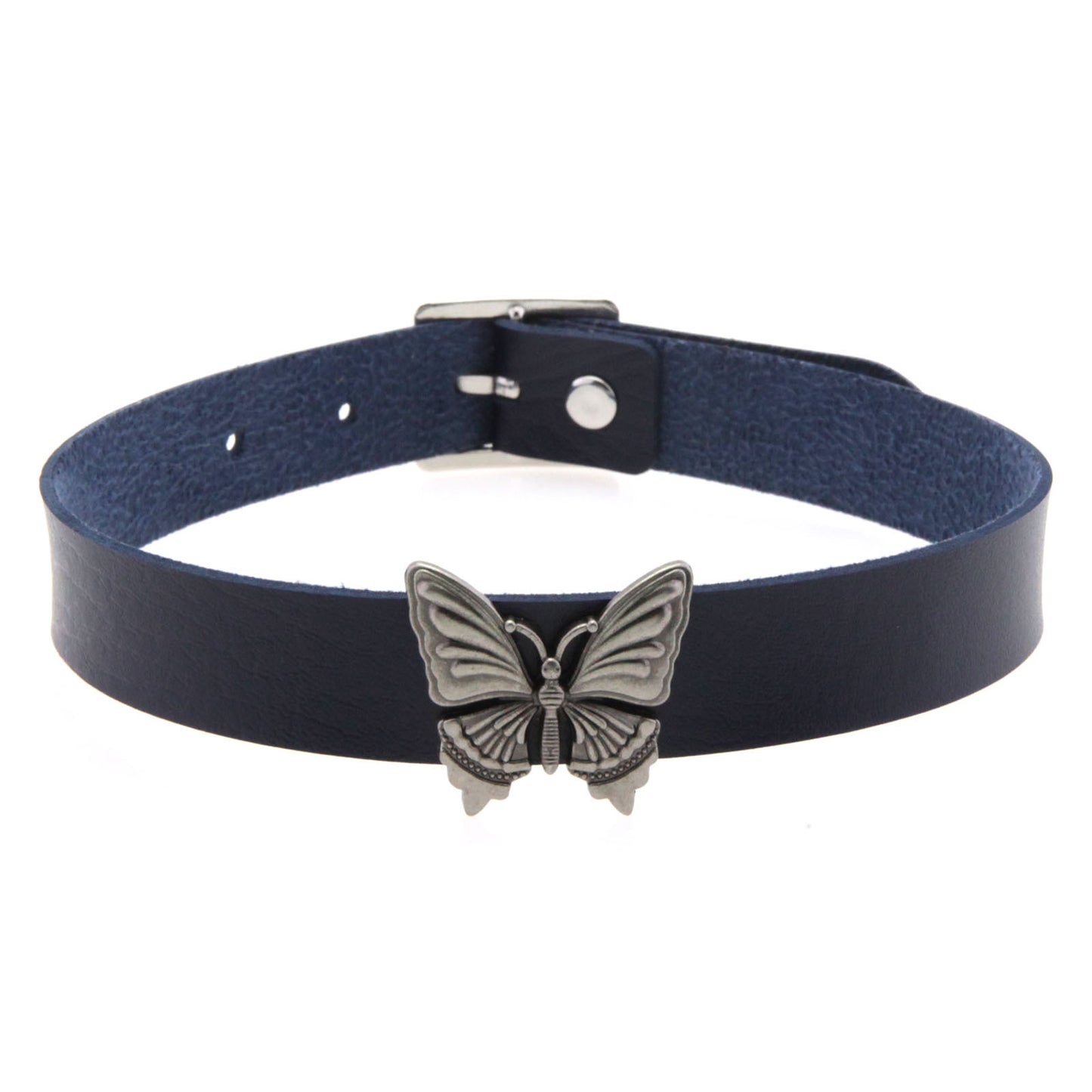 朋克爱好者哥特蝴蝶项圈项链，黑色金属蝴蝶装饰的时尚珠宝配饰
