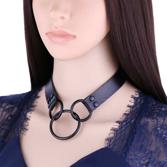 Punk Rivet Laser Luminous Choker - Yellow | Punk Lovers