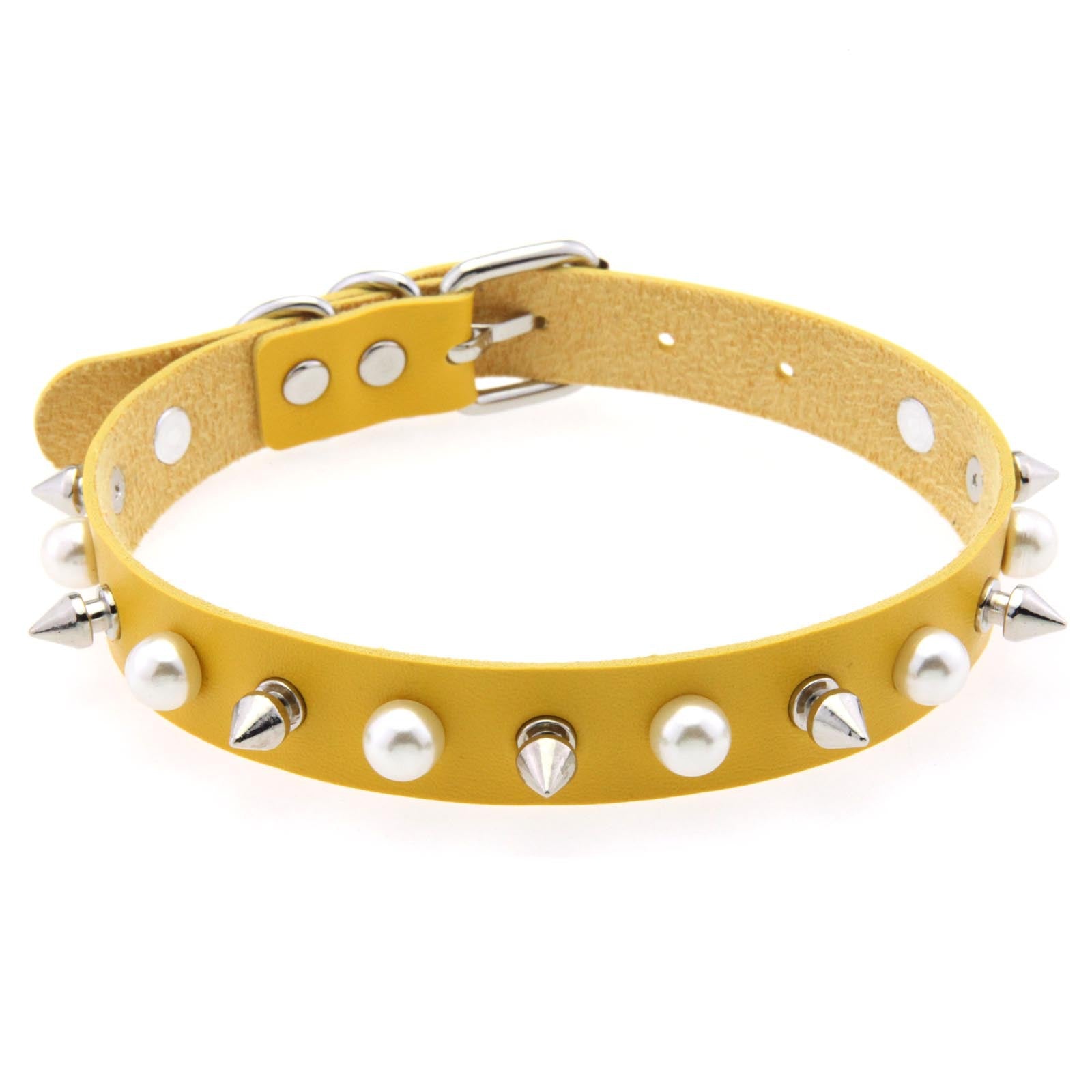 朋克爱好者金属尖刺项链，时尚朋克风格金属项链配有尖刺装饰，潮流珠宝配饰