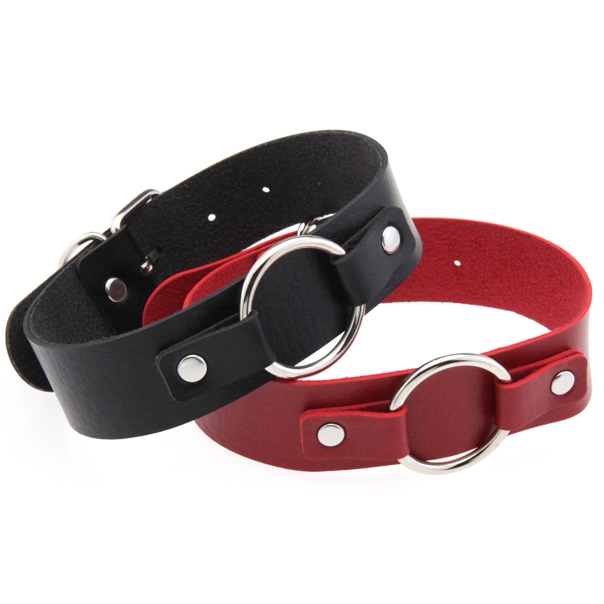 Punk Lovers Punk Leather Choker Necklace in White