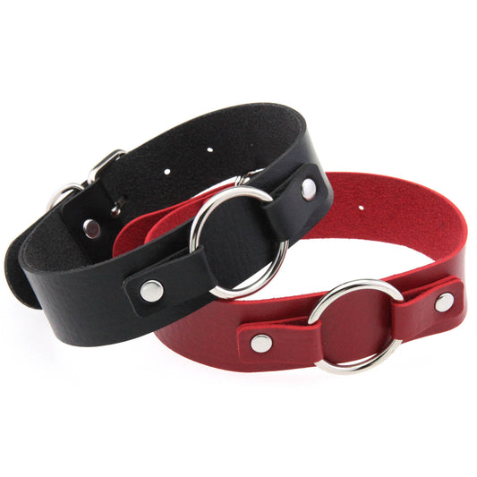 Punk Lovers Punk Leather Choker Necklace in White