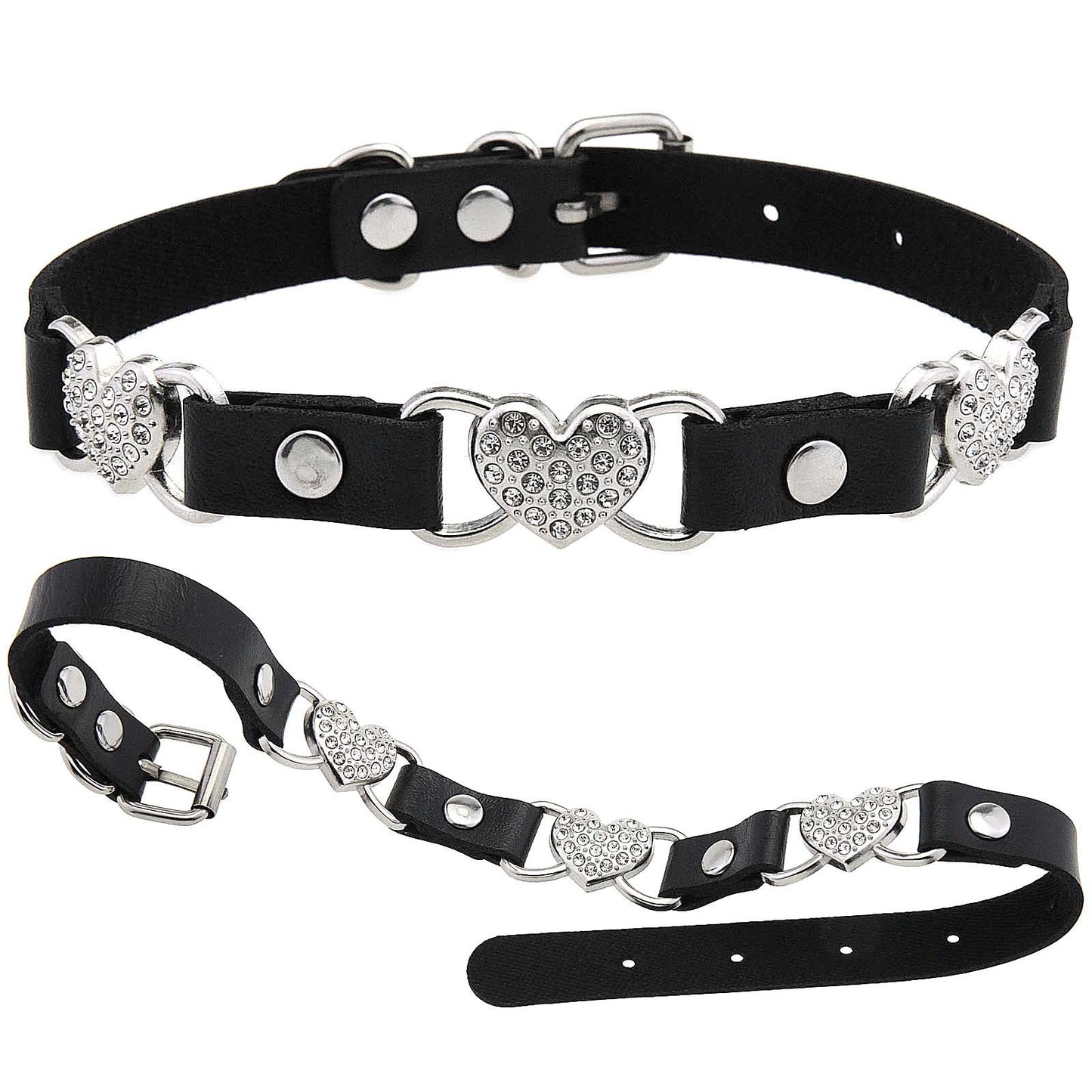 Punk Rivet Leather Choker - Punk Lovers