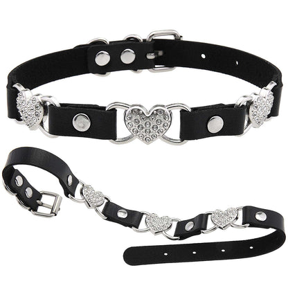 Punk Rivet Leather Choker - Punk Lovers