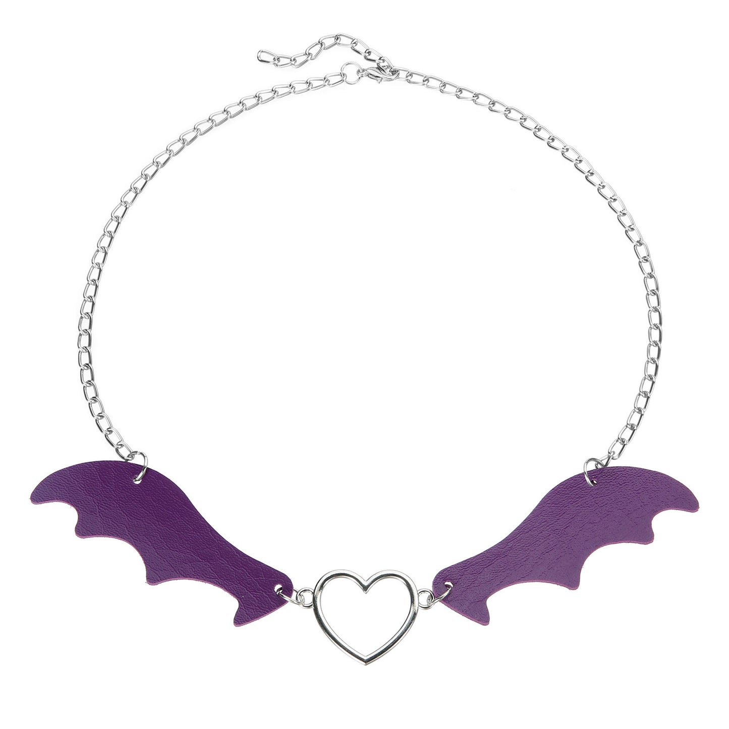 朋克爱好者哥特蝙蝠翅膀项圈项链，黑色金属风格，带有蝙蝠翅膀装饰的时尚首饰。