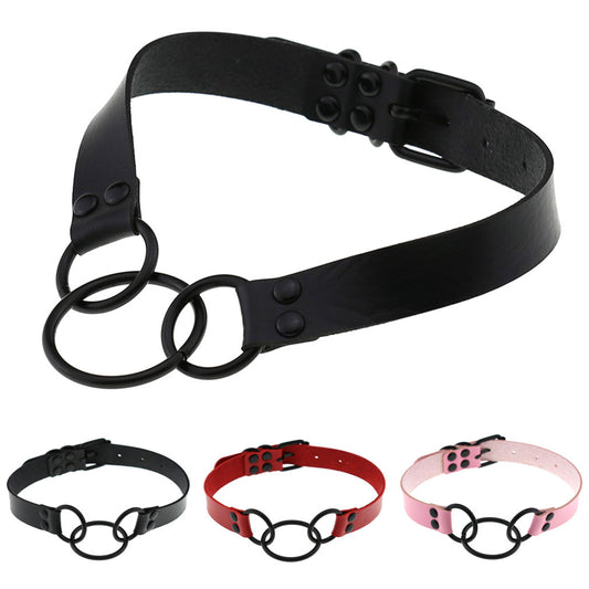 Punk Rivet Laser Luminous Choker - Red | Punk Lovers