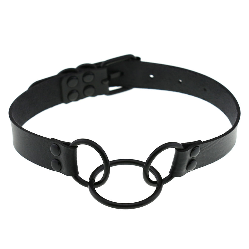 Punk Rivet Laser Luminous Choker - Purple | Punk Lovers