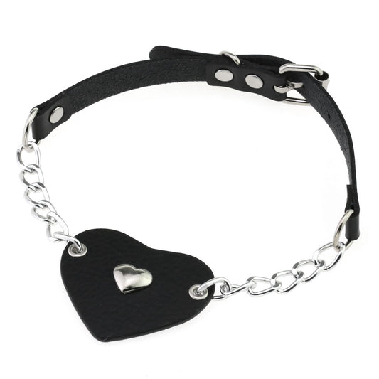 Punk Gothic Leather Choker Necklace - White | Punk Lovers