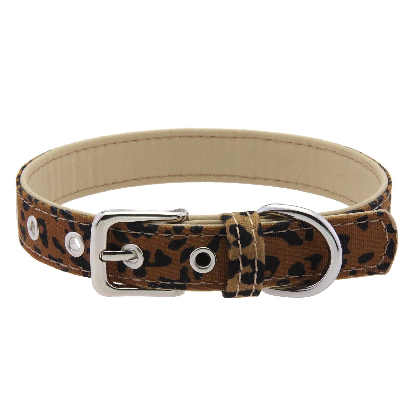 Punk Rivet Leather Choker - 咖啡色