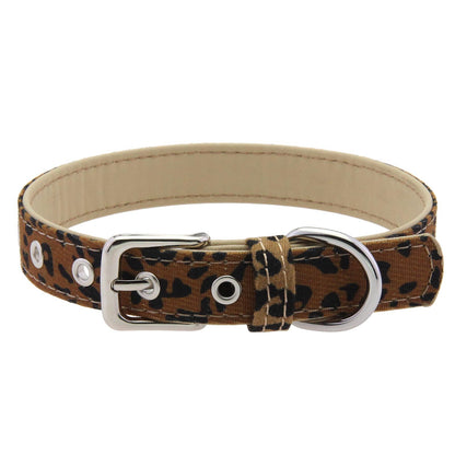 Punk Rivet Leather Choker - 咖啡色