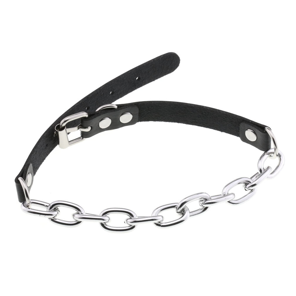 Gothic Metal Chain Choker Necklace - Purple | Punk Lovers