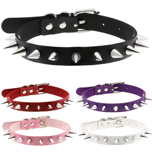 Punk Gothic Spiked Collar Necklace