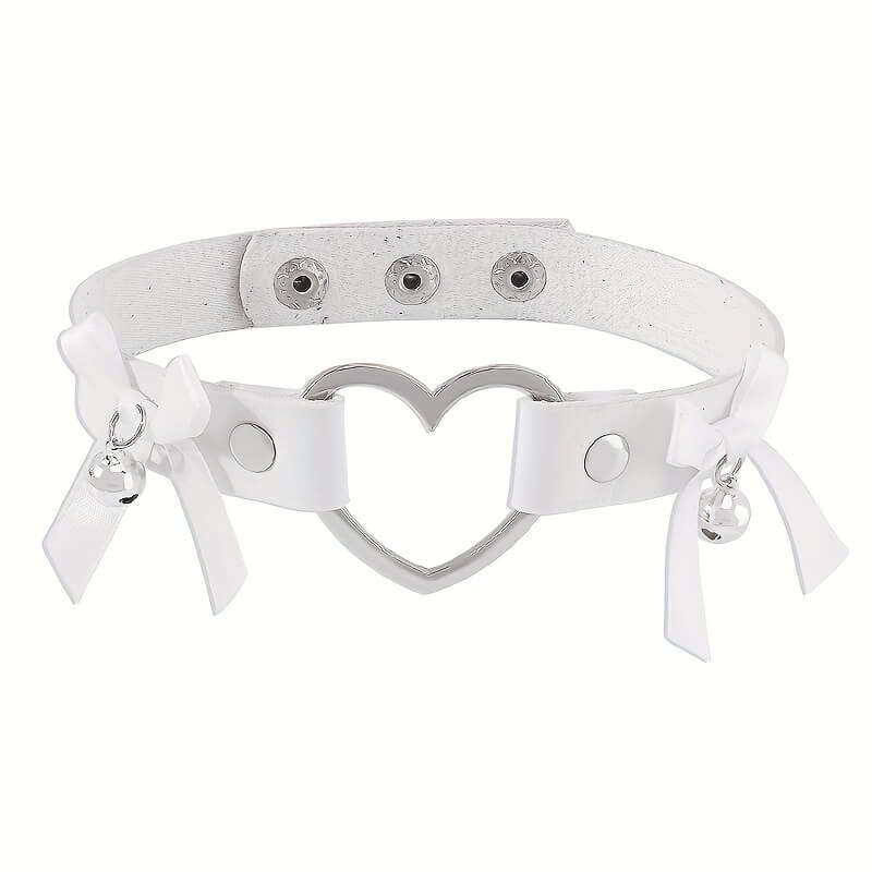 Punk Heart-shaped Bow Choker