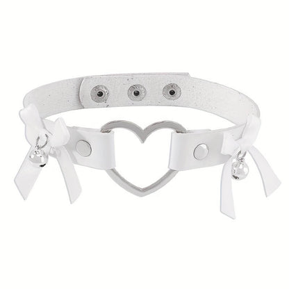 Punk Heart-shaped Bow Choker