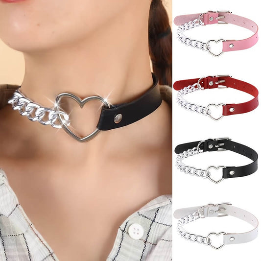 Punk Heart Chain Choker