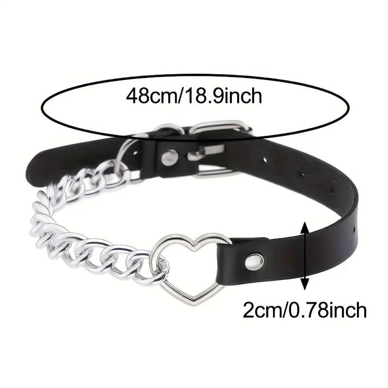 Punk Heart Chain Choker