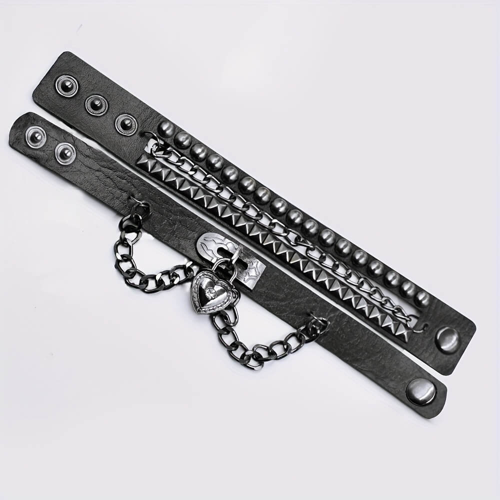 Punk Love Heart Chian Bracelets - Punk Lovers